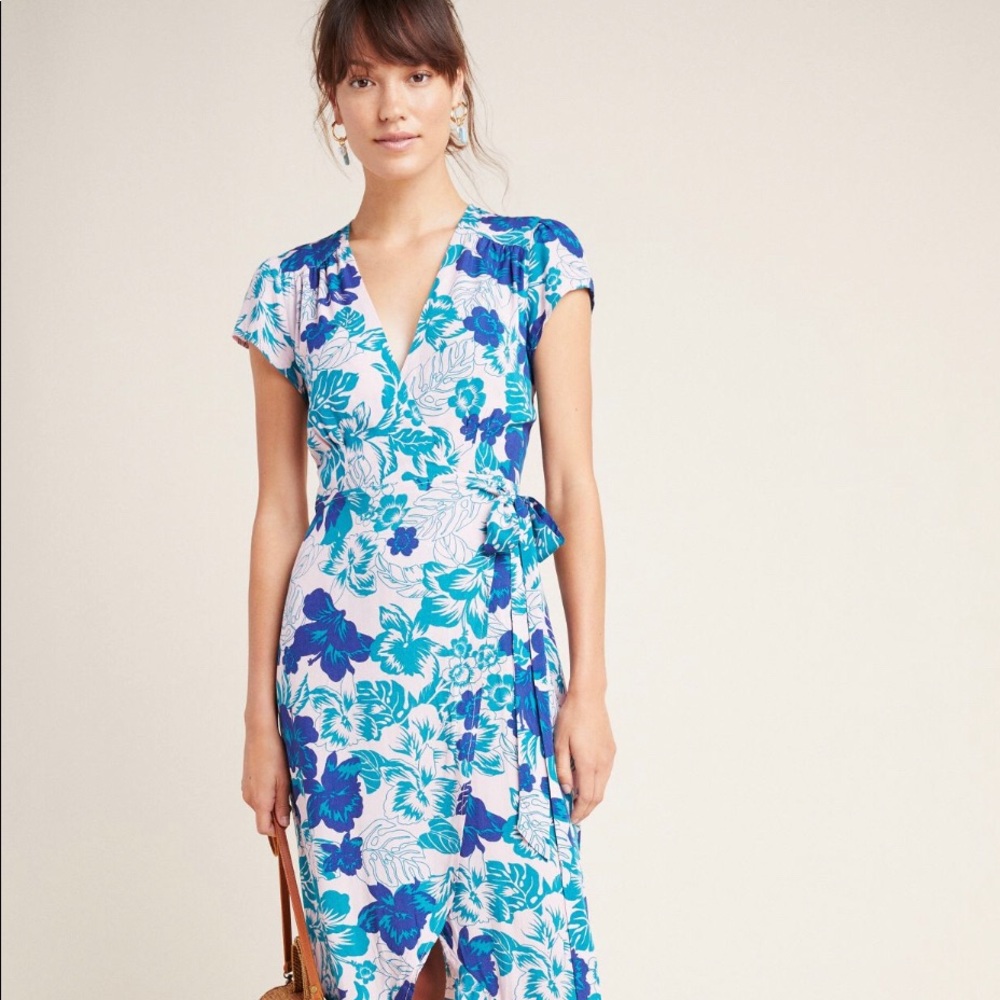 NWT Anthropologie Tonga Wrap Maxi Dress